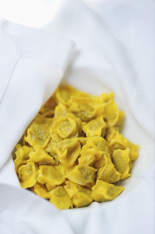 Close up of handmade agnolotti