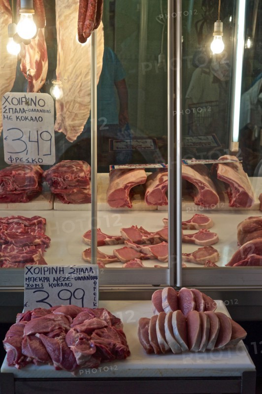 Meat for sale in butcher shop