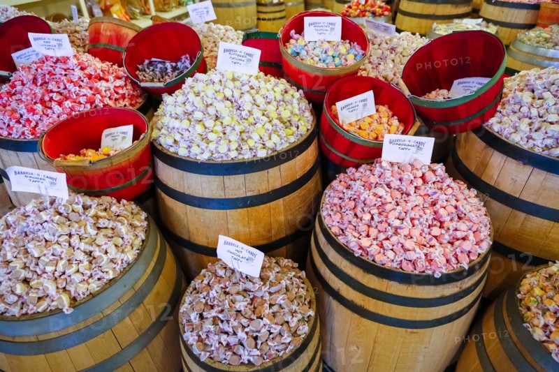 Barrels of taffy in store