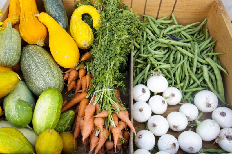 Fresh vegetables at market
