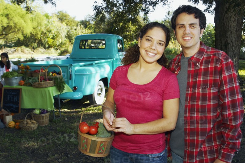 Multi-ethnic couple hugging