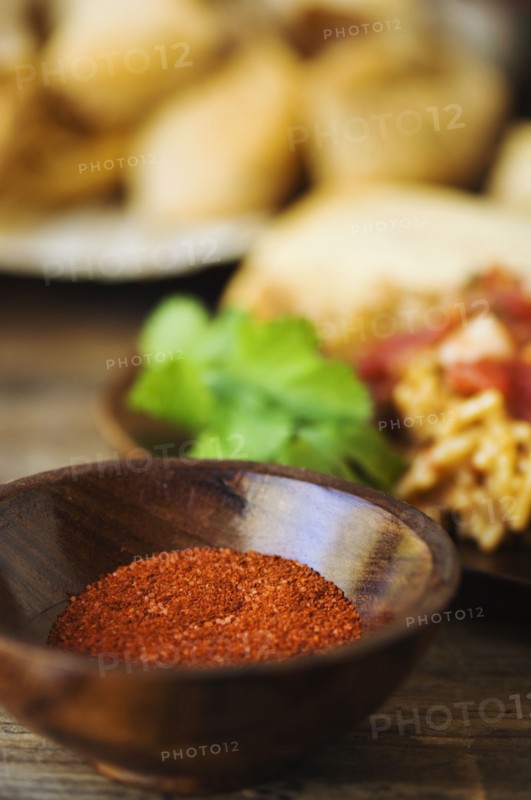 Close up of Mexican spices