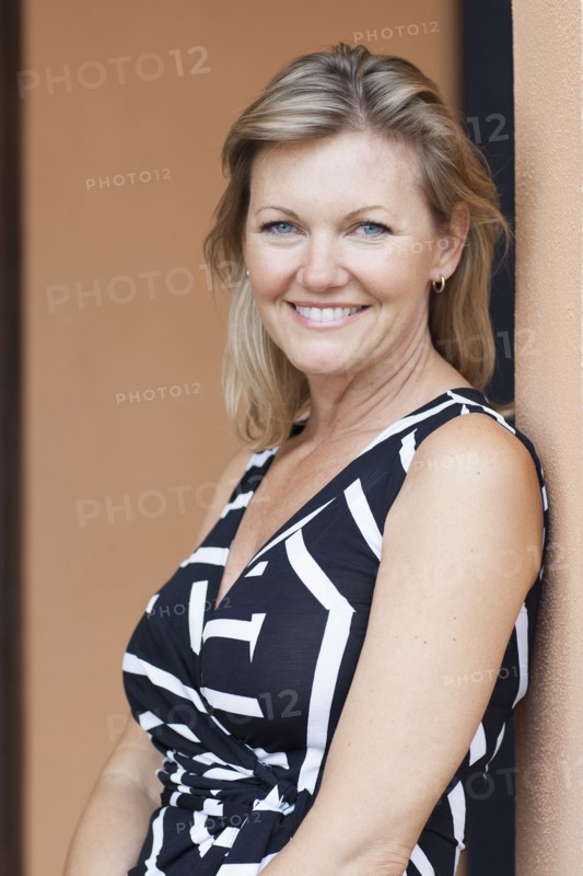 Caucasian woman smiling