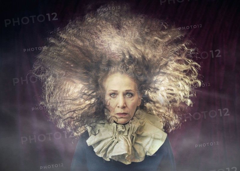 Caucasian woman with wild hair
