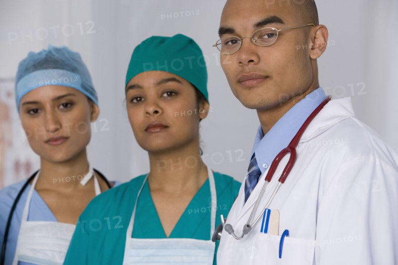 Portrait of multi-ethnic doctors