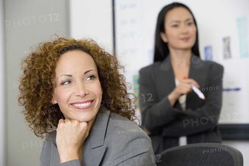 Multi-ethnic businesswomen at meeting