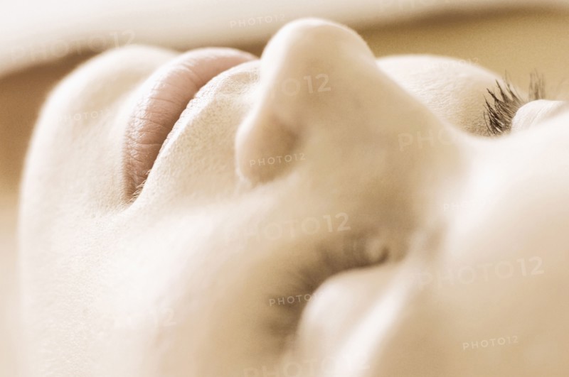Close up of woman's eyelashes