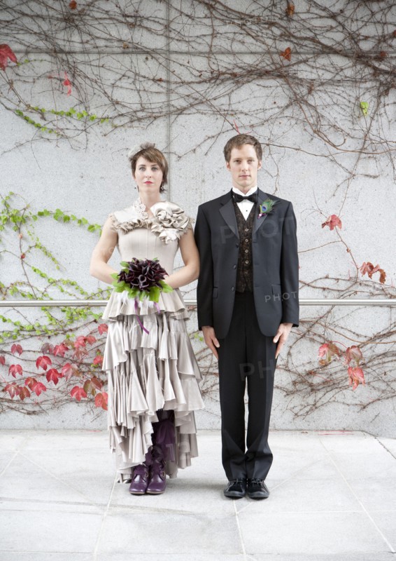 Glamorous bride and groom