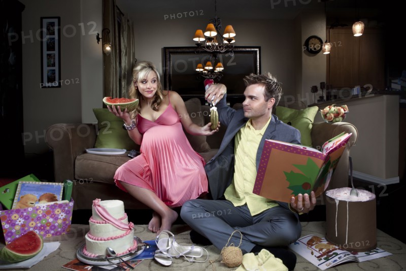 Husband indulging pregnant wife's food cravings