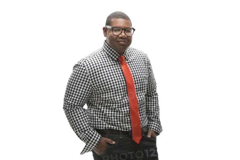 Black businessman smiling