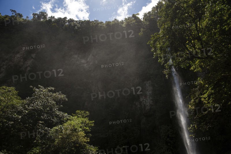 Waterfall over cliff