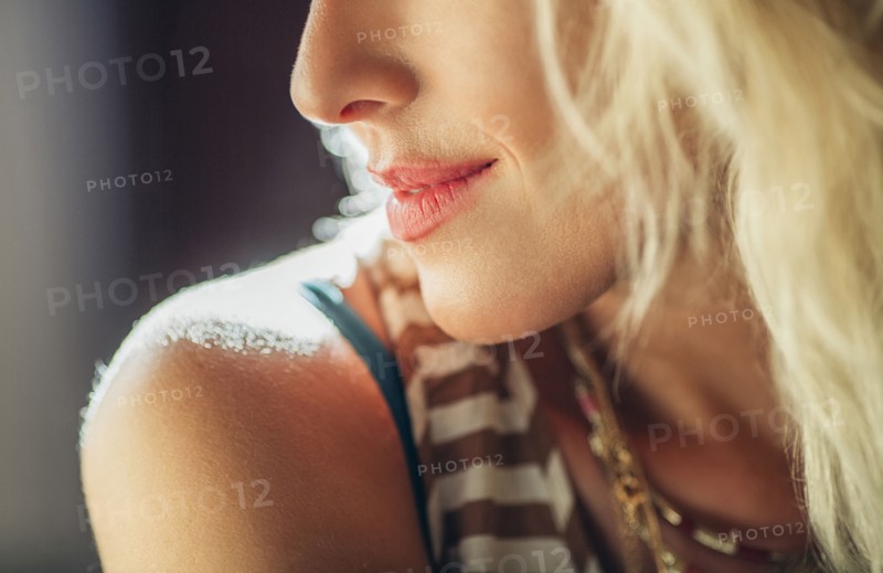 Close up of Caucasian woman smiling
