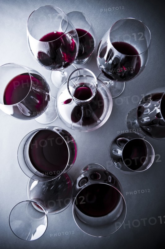 Glasses of red wine
