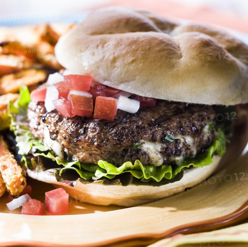 Stuffed mozzarella cheeseburger