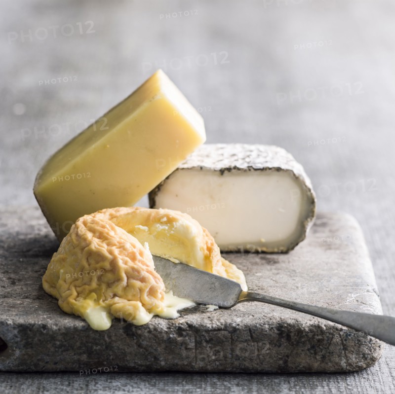 Soft cheese and knife