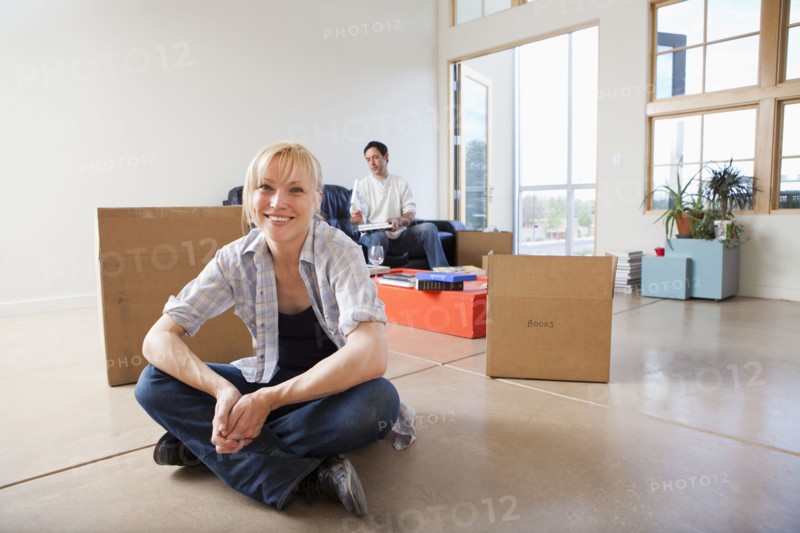 Couple moving into new house