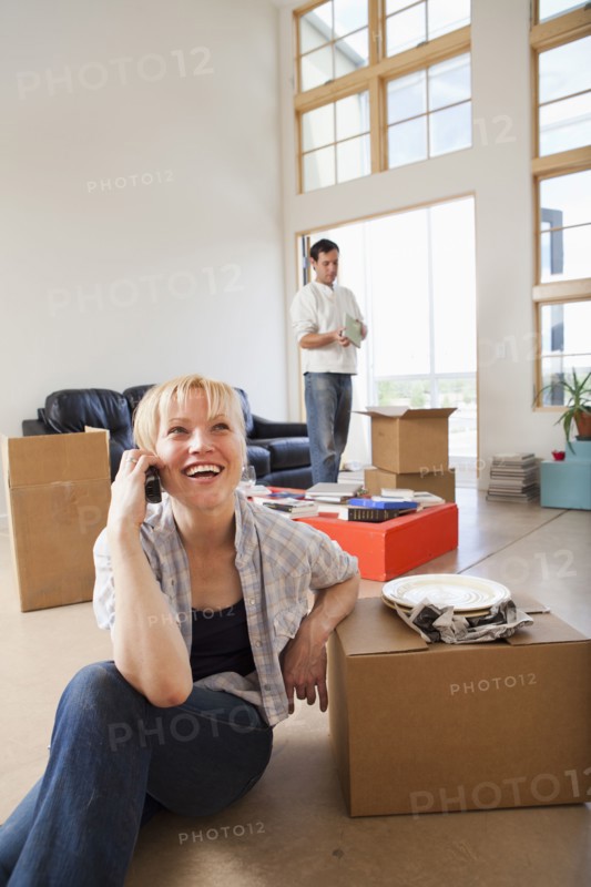 Couple moving into new house