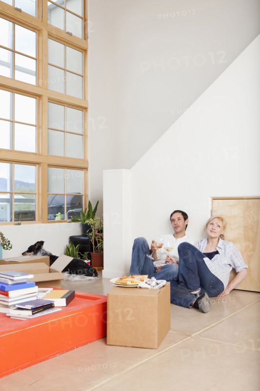 Couple moving into new house