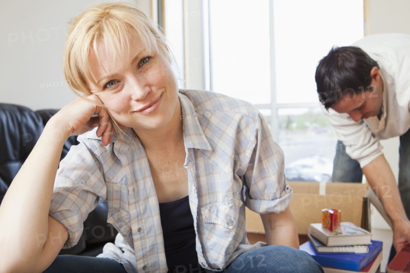 Couple moving into new house