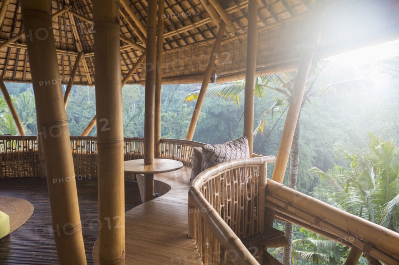Bamboo hotel patio