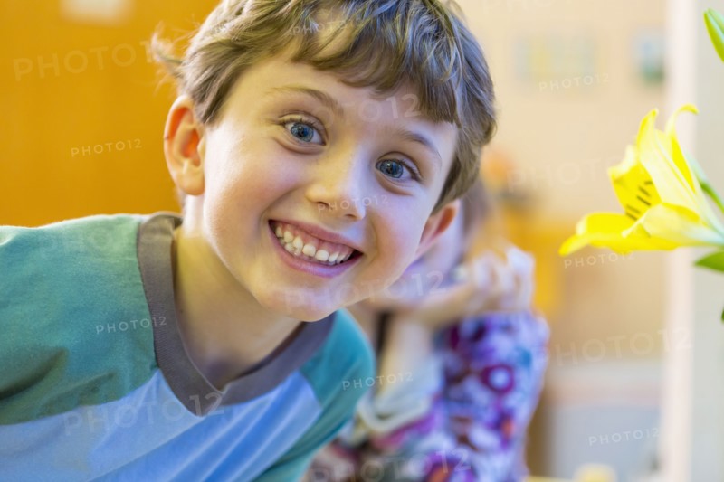 Close up of boy smiling
