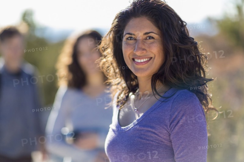 Close up of woman smiling outdoors
