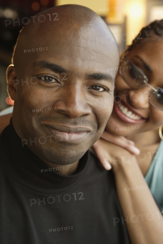 Close up of African couple smiling