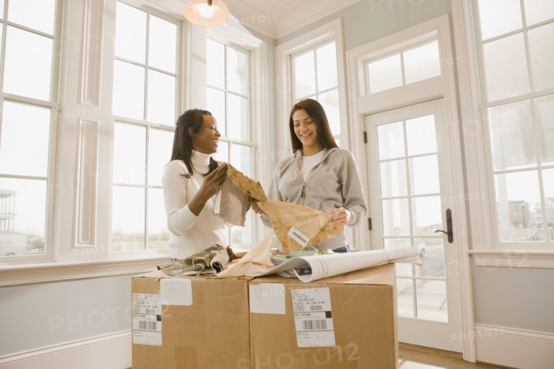 Women planning interior design