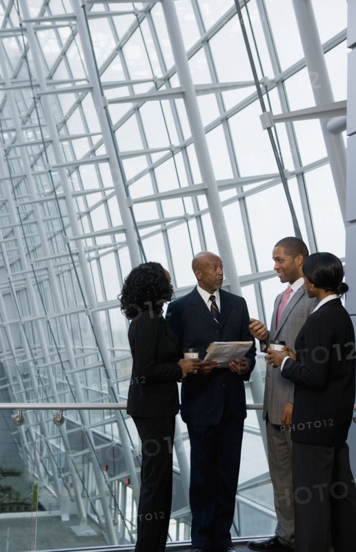 African businesspeople talking