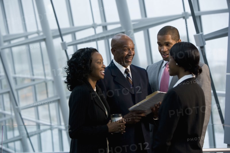 African businesspeople talking