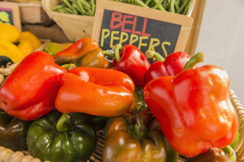 Bell peppers at farmers market
