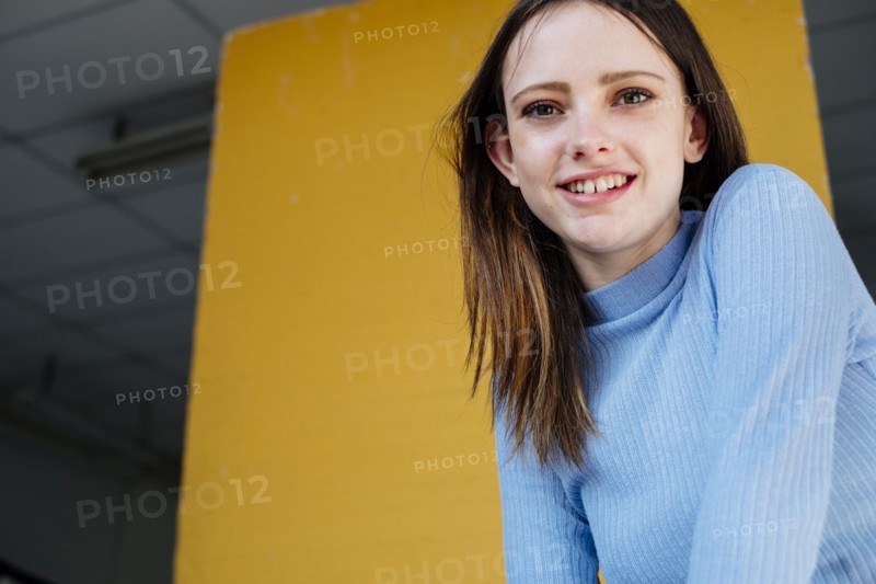 Portrait of smiling Caucasian woman