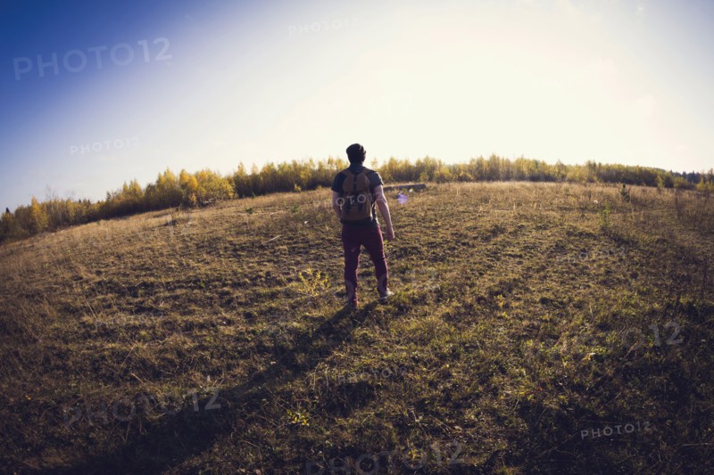 Man standing in field