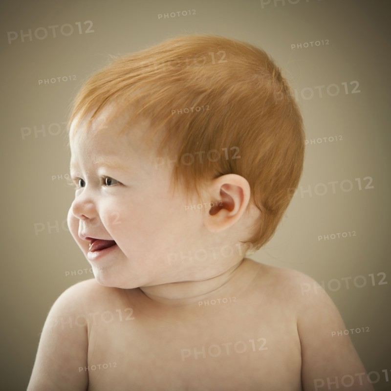 Smiling Caucasian baby girl