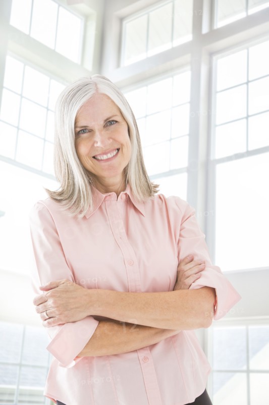 Portrait of smiling Caucasian woman