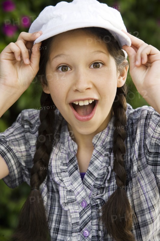 Surprised Hispanic girl