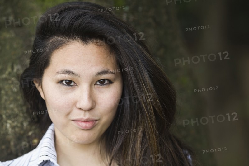 Close up of smiling Japanese woman