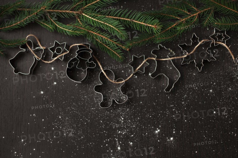 Pastry cutters pine tree branches