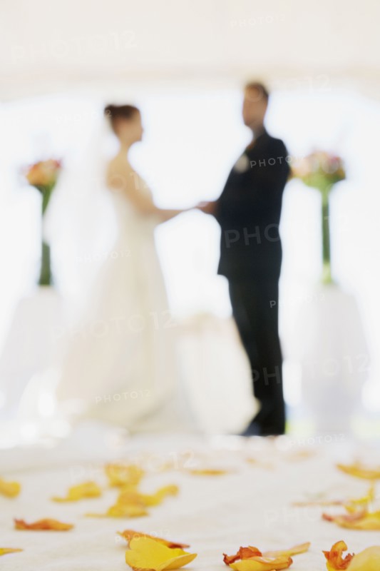 Multi-ethnic couple getting married