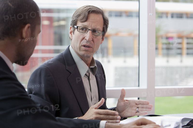 Businessmen talking