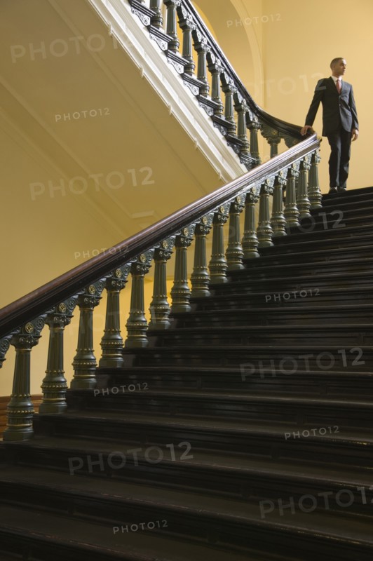 African businessman in capitol building