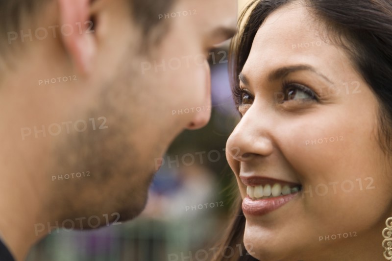 Couple smiling at each other