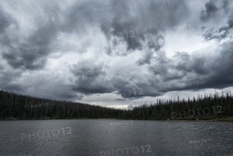 Clouds over lake