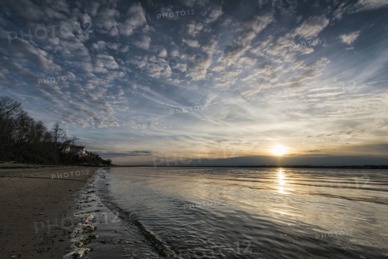 Sunset on ocean beach