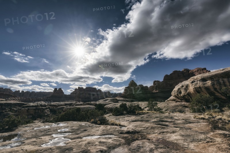Clouds over desert in Moab