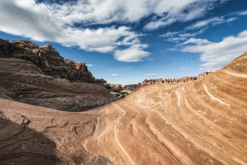 Clouds over canyon in Moab