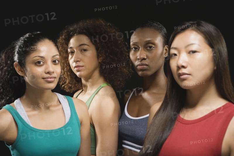 Group of multi-ethnic female athletes