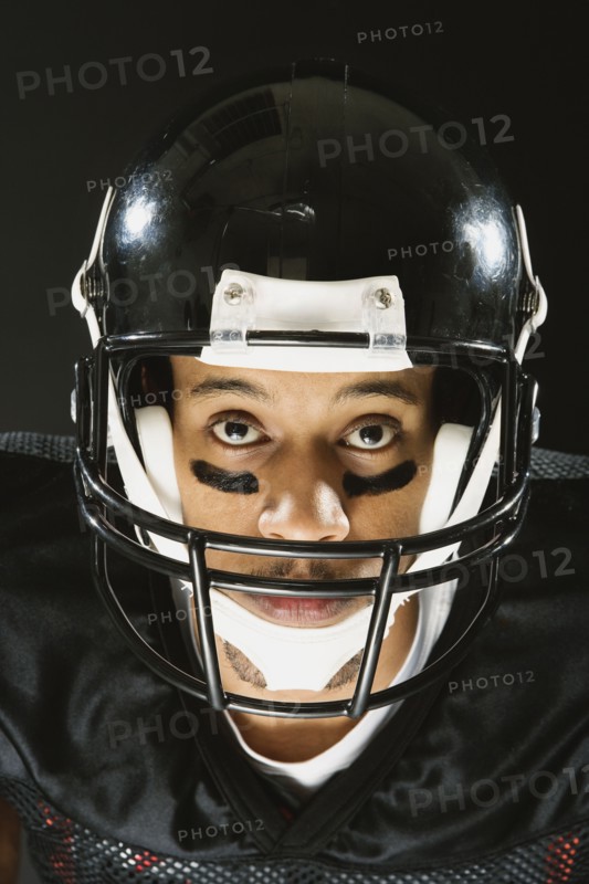 African American man wearing football uniform