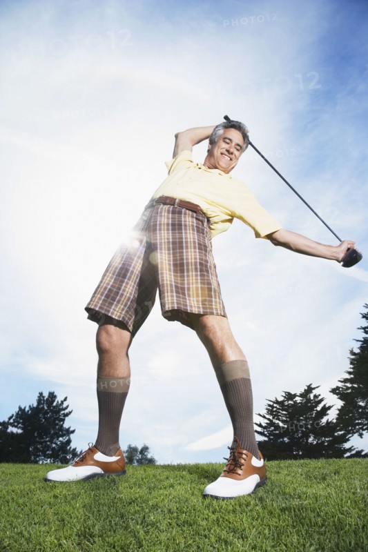 Man holding golf club