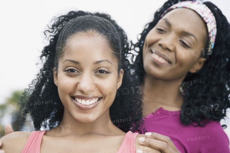 African mother smiling at daughter